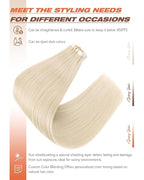 Sunny Hair Blonde Tape in Hair Extensions Human Hair, 28 inch Long Tape in Extensions Remy Tape ins Human Hair Extensions for Women 50g 20Pcs