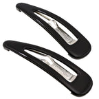 Camila Paris AD90/2 French Hair Barrettes Clips, Snap Hair Slides Clic Clac for Women, Styling Girls Side Slide-in Metal Snap Pin Hair Accessories for Women. Strong Hold, No Slip Grip, Made in France