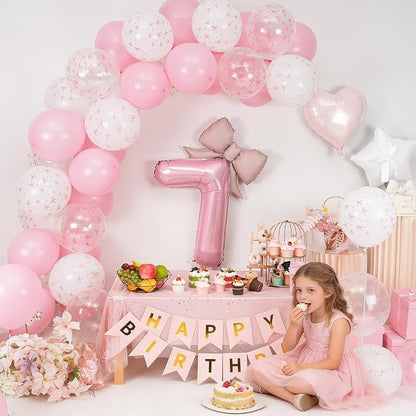 7th Pink Bow Birthday Decorations - Image 5