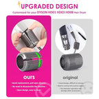 Upgraded Hair Dryer Filter Compatible with Dyson Supersonic HD01 HD03 HD08 Hair Dryer Attachment, Hair Dryer Outer Filter Repair Accessories with Filter Cleaning Brush(Metallic Gray)