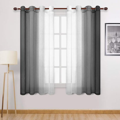 DWCN Black Ombre Sheer Curtains by DWCN