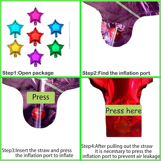 80pcs 5 Inch Mini Star Shape Foil Balloon - Image 4