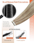 Sunny Hair Blonde Tape in Hair Extensions Human Hair Ash Blonde Highlight Bleach Blonde Hair Extensions Tape in 12 Inch Remy Tape in Txtensions for Women Wedding 20Pcs 30g