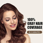 Brown Hair Dye Shampoo, 3 in 1 Instant Hair Color with 15 Min Gray Coverage, Natural Semi-Permanent Herbal Shampoo for Men & Women