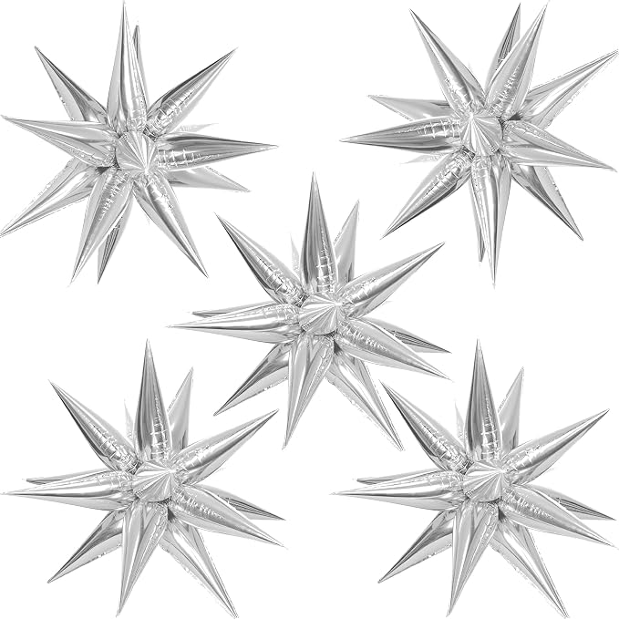 ZAKVOOR 60 Pcs Star Balloons 12 Spike Foil Explosion Party Decoration Balloons by ZAKVOOR