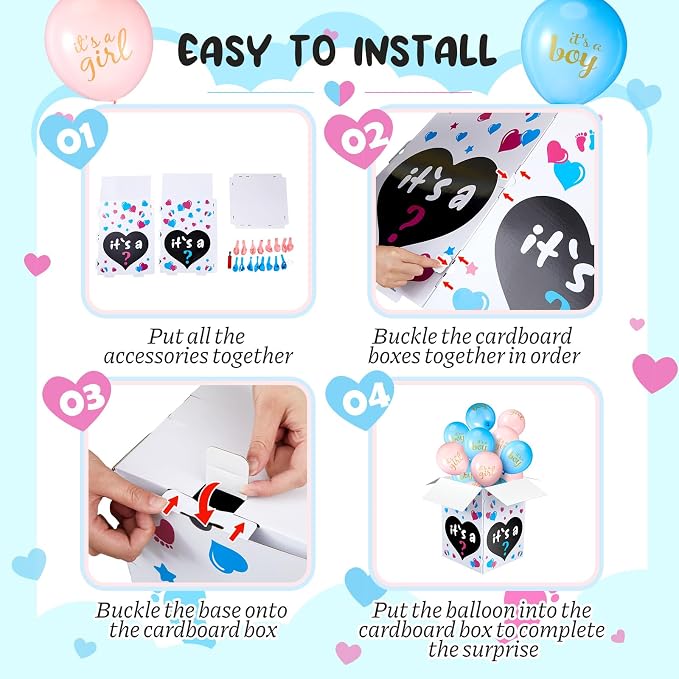 Ireer Gender Reveal Balloon Box - Image 3