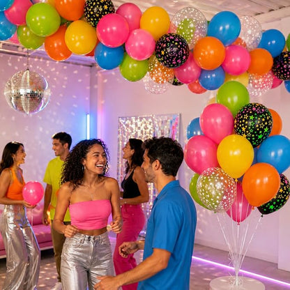 Glow Party Balloons, Lime Green Pink Orange Yellow Blue - Image 7