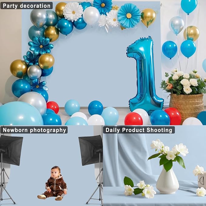 Dusty Blue Photography Backdrop - Image 5