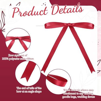 Riceshoot Burgundy Bows - Image 4