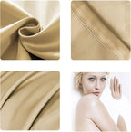 Copper Infused Pillowcase for Fine Lines/Wrinkles Reduction & Hair Smoothing Made of 100% Copper Oxide Fiber,Natural Beauty and Clean Environment,Anti-Aging for Sleeping Acne Prone Skin (1, Golden)