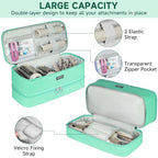 Travel Carrying Case Compatible with Shark Flexstyle/FlexFusion/Hair Dryer,Double-Layer Hair Hot Tools Storage Bag Fits for Dyson Airwrap Styler/Supersonic Hair Dryer and Attachments,Mint Green