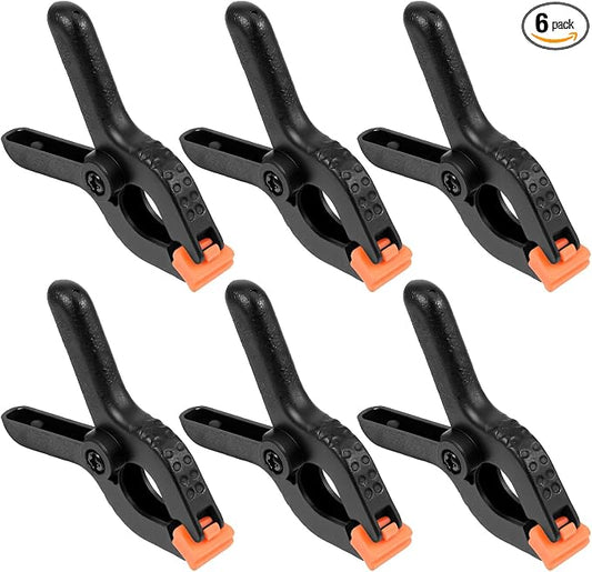 6Pcs Black Plastic Balloon Arch Clips, | 3.5 inch Anti-Slip Spring Clamps by Unknown