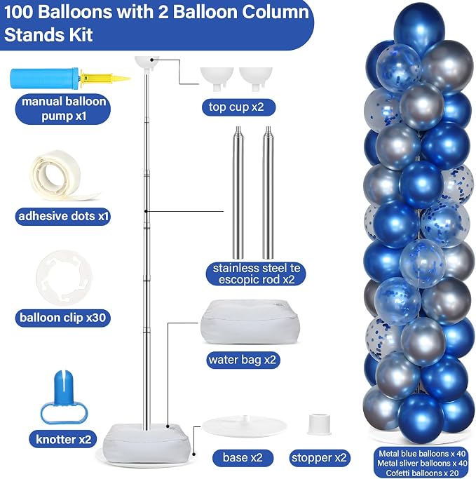 2 Sets Balloon Column Stand Kit - Image 2