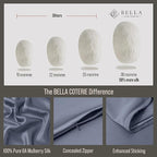 Bella Coterie Luxury Silk Pillowcase for Hair and Skin | 30 Momme | 100% Pure 6A Mulberry Silk | Super Soft | Perfectly Plush [Queen, Cobalt]
