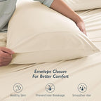 Breescape Cooling Pillow Cases King Size - BlendTek™ Dry & Cool Technology for Hot Sleepers and Night Sweats, 2 Pack Ultra Soft & Smooth Pillowcases for Hair & Skin Care, 20" x 36", Ivory
