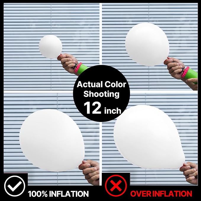 PartyWoo White Balloons 100pcs Matte Balloons White Latex Helium 5 Inch | - Image 5