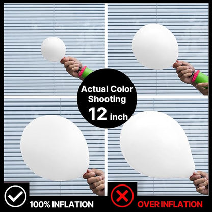 PartyWoo White Balloons 100pcs Matte Balloons White Latex Helium 5 Inch | - Image 5