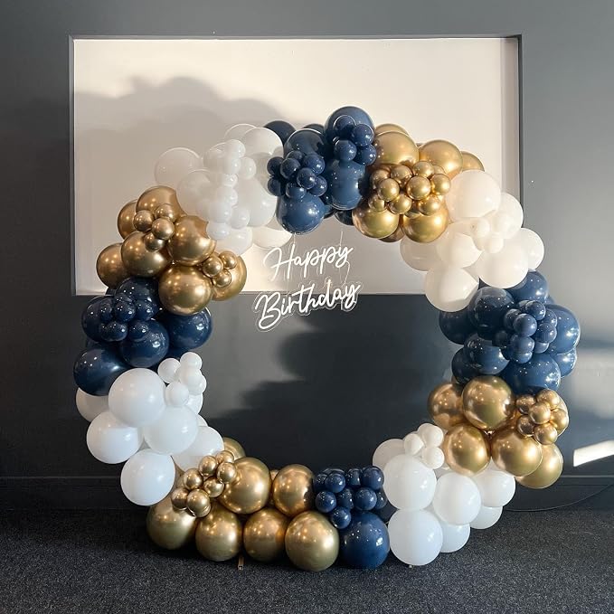 Navy Blue and Gold Balloons Arch Kit - Image 5