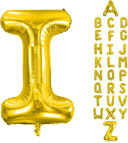 Letter Balloons Gold 40 Inch I Large Giant Big Foil Mylar Balloon | by Unknown