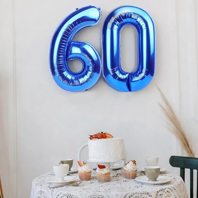 Number Balloons Navy Blue Balloons - Image 6