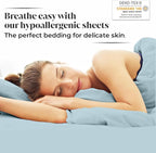 Luxury Bamboo Market |King Envelope Pillowcase Set | 100% Viscose Made from Bamboo | Organically Grown | Ultra Soft | Cooling | 2pcs [Spa Blue]