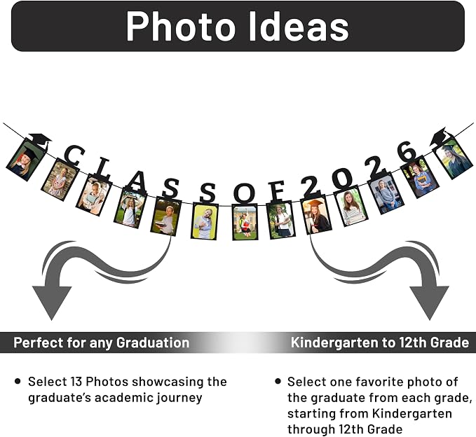 Class of 2026 Graduation Photo Banner | Graduation Decorations 2026 | Class of - Image 4