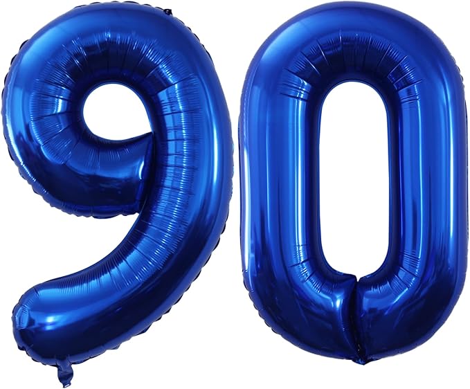 Number 90 Balloons for 90th Birthday Party Decorations, 42 Inch Jumbo Foil by GOER