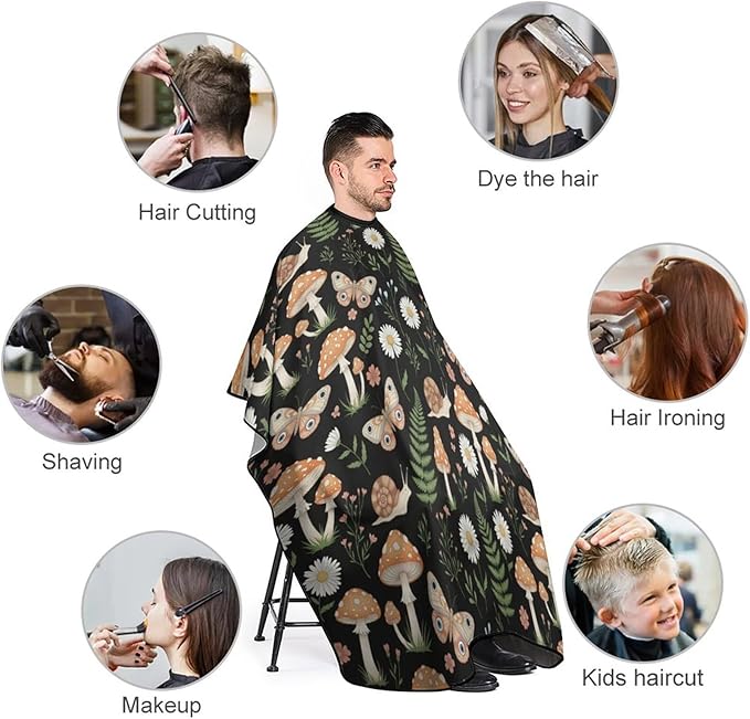 Barber Cape Waterproof Lining Anti Static Design for Salons/Home Use