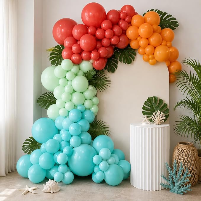 Tropical Luau Balloon Garland Kit, Arch Strip Ribbon, Summer Beach Pool Fiesta - Image 6