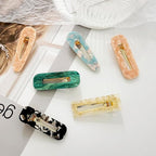 12 Pieces Acrylic Resin Marble Hair Clips Set, Decorative Pearls Hair Barrettes Sweet Decorative Bobby Pins Hairpin Headwear Hair Accessories Headwear for Women and Girls…