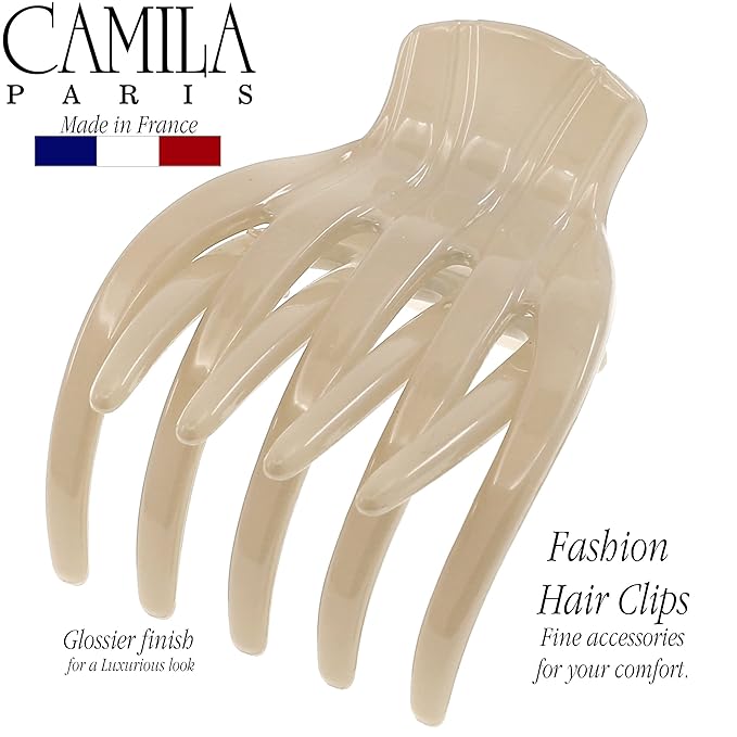 Camila Paris CP3542 French Hair Clip for Women, Hair Side Clips, 2 Inch Girls Hair Claw Clips Jaw Fashion Durable Styling Hair Accessories for Women, Strong Hold No Slip Grip, Made in France