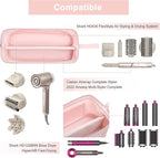 Leudes Hair Tools Travel Bag for Shark Flexstyle Carrying Case Portable Shark Hair Air Wrap Dryer Case Waterproof Dustproof Flat Curling Iron Travel Organizer (Pink)