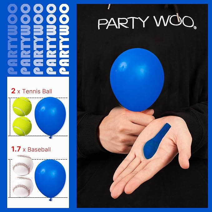 PartyWoo Royal Blue Balloons 100pcs Dark Blue Latex Helium Balloons 5 Inch | - Image 3