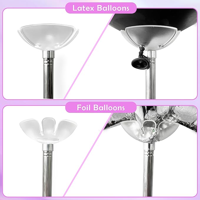 TekXYZ Telescoping Balloon Stand Set of 2, 1.5-7FT Adjustable Height | Sturdy & - Image 4