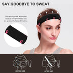 Headband Non Slip Sports Sweatband for Men & Women (Neon Pink Ribbon Breast Cancer Awareness)