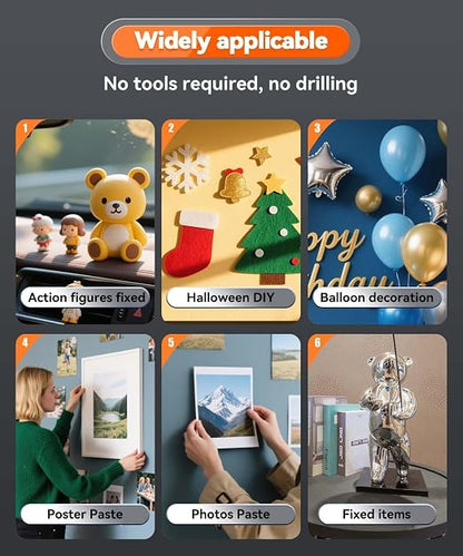 Extra Large Removable Mounting Putty, Strong Double Sided Glue Adhesive Dots No - Image 7