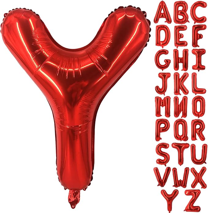 Lovoir 40 Inch Large Red Letter Y Balloons Big Size Jumbo Mylar Foil Helium by Lovoir