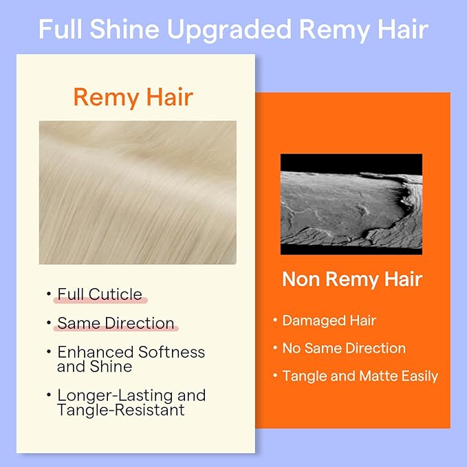 Full Shine Blonde Clip in Extensions Blonde Clip ins Real Human Hair for Pixie Cut for Cosplay 10 Inch 7 Pcs 95 G