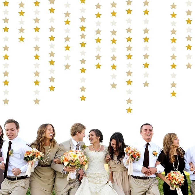 White-Gold Champagne Party-Decorations Bachelorette-Christmas Garland - 62ft - Image 5