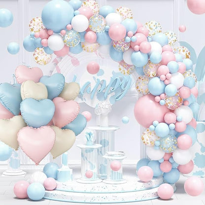 Pink Blue Heart Balloons - Image 8