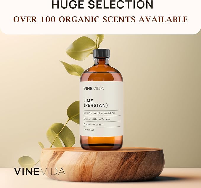VINEVIDA Lime Essential Oil 16 oz - Pure, Undiluted Lime Oil for Candle Making, Soap Making, and DIY Projects