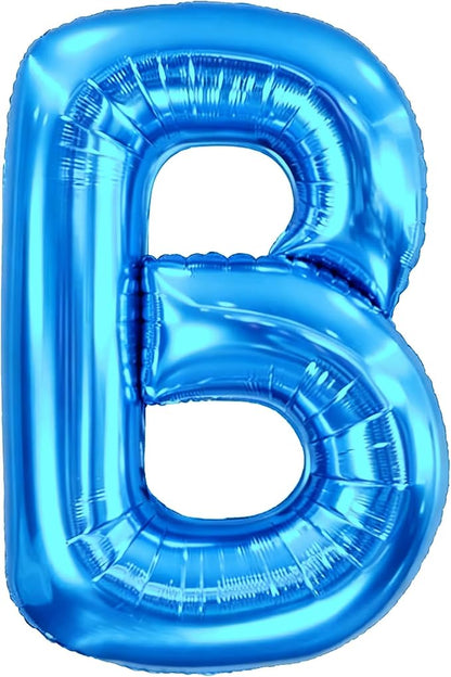 Letter B Balloon 40 Inch Blue, Giant Alphabet Foil Balloon, Big Mylar Party by Aeniaza