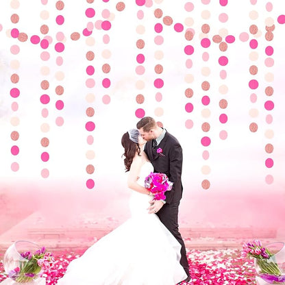 Hot-Pink Rose-Gold Party Decorations Garland - 52ft Wedding Bridal Shower - Image 7