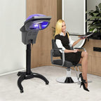 Hair Steamer, 7 Light Professional Standing Deep Conditioning Hair Steamer with Care Hood, 700W Height Adjust Ozone Household Hair Care Oil Treatment Dyeing Machine for Salons, Barbershops