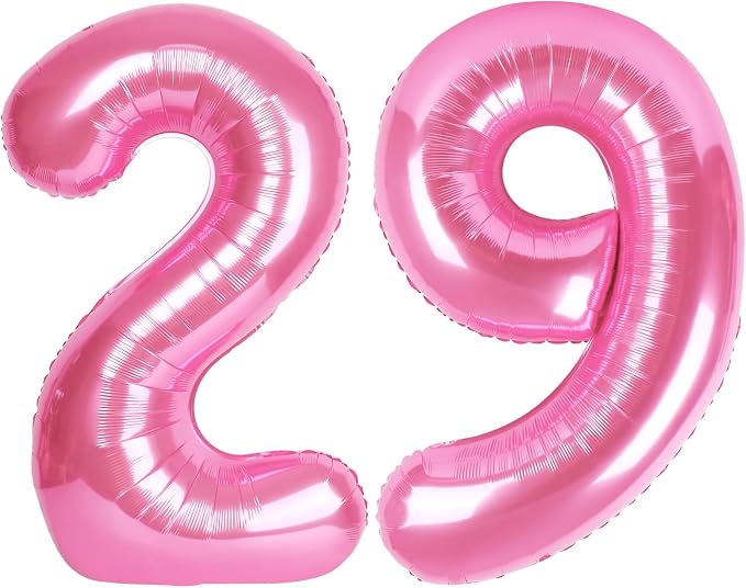 Foil 40 Inch Big Pink 29 92 Balloon Number, Giant Happy 29 92 Birthday Party by Upgesy