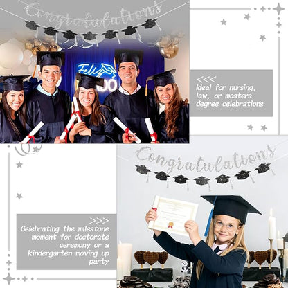 2026 Graduation Banners Party Decorations, Glitter Congratulations - Image 4