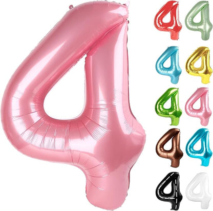Pearl Pink Number 4 Balloon 40 Inch by IWERP