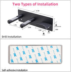 Hair Dryer Holder Wall Mounted, Self Adhesive Blow Dryer Holder Hair Dryer Organizer Hair Dryer Holder Wall Mounted Compatible with Dyson Blow Dryer Black Banjekt