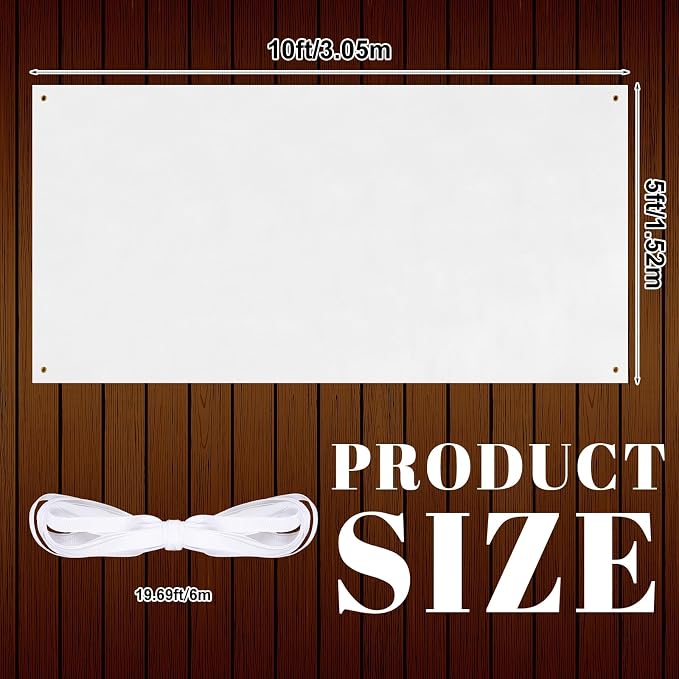 Zonon Large Blank Banners And Signs Polyester Oxford Cloth Sublimation Banner - Image 2