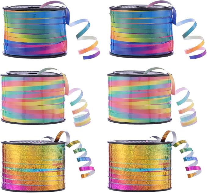 100 Yards Curling Ribbon-Balloon 6PCS Ribbon-Balloon String by Unknown